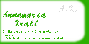 annamaria krall business card